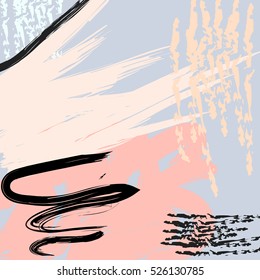 Abstract creative artistic colorful background. Hand Drawn texture. Trendy design poster, cover, card design. Vector illustration. 