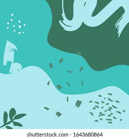 Abstract creative background for banner, poster, greeting card, cover, flyer, invitation. Bright geometric vector texture with scribbles, ink, brush strokes. Illustration for design.