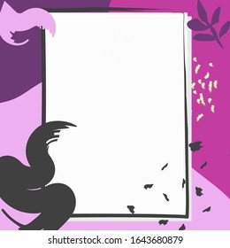 Abstract creative background for banner, poster, greeting card, cover, flyer, invitation. Bright geometric vector texture with scribbles, ink, brush strokes. Illustration for design.