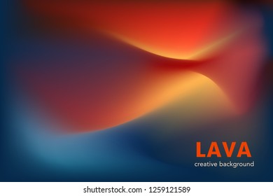 Abstract creative background in burning lava colors. Vivid gradient texture for wallpapers, postcards, advertising. Vector eps10