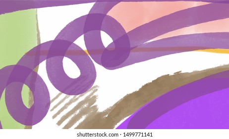 Abstract creative background. Colorful shapes and textures. Freehand contemporary composition. Impressionism modern art for poster, banner, card, flyers. Hand drawn vector illustration
