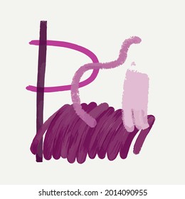 Abstract creative background. Colorful shapes and textures. Freehand contemporary composition. Impressionism modern art for poster, banner, card, flyers. 