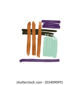 Abstract creative background. Colorful shapes and textures. Freehand contemporary composition. Impressionism modern art for poster, banner, card, flyers. 