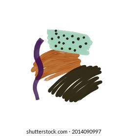Abstract creative background. Colorful shapes and textures. Freehand contemporary composition. Impressionism modern art for poster, banner, card, flyers. 