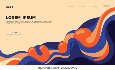 Abstract creative background with current paint for web design, banners, etc.