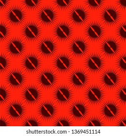 Abstract creative background. Dark pattern on red background. Seamless vector.