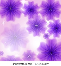 Abstract creative background in the form of bright delicate blooming flowers - Vector Graphics
