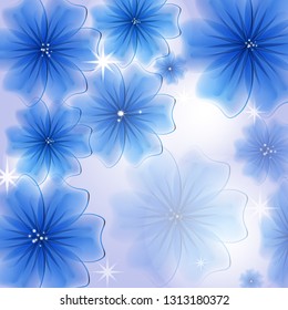 Abstract creative background in the form of bright delicate blooming flowers - Vector Graphics