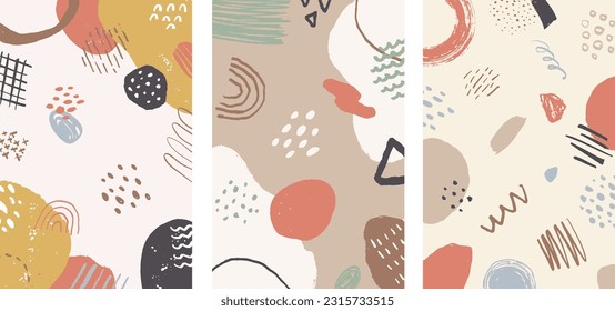 Abstract creative background. Hand drawn paint art.