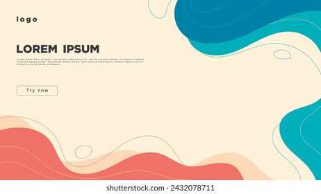 Abstract creative background with liquid elements in pastel colors.