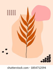 Abstract creative background in minimal trendy style with elements