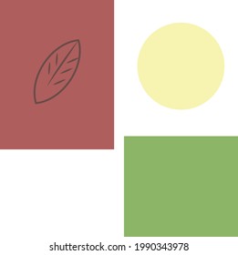 Abstract creative background in minimal trendy style 