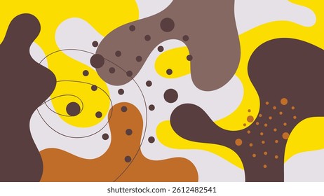 abstract creative background vector with copy space for text and coffee lineart icons - template design for instagram stories for coffee shop and home - simple, stylish and minimal design