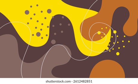 abstract creative background vector with copy space for text and coffee lineart icons - template design for instagram stories for coffee shop and home - simple, stylish and minimal design