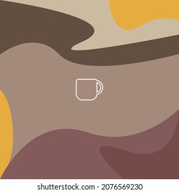 abstract creative background vector design in coffee brown color for design template, social media story, coffee shop