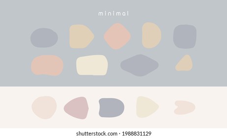 abstrakte kreative Hintergründe auf pastellfarbenem minimalem Zeichenvektor