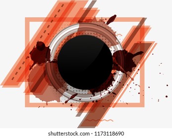 Abstract creative background.Vector modern banner with splashes and geometric shapes.