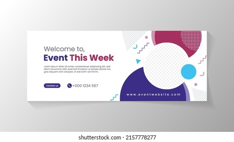 Abstract and creative banner design template with modern style design for promotion your event or product
