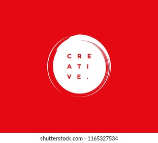 Abstract Creative Beautiful Decorative Circle Strokes Logo Design