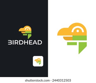 Abstract Creative Bird Head modern professional creative logo design vector design for company