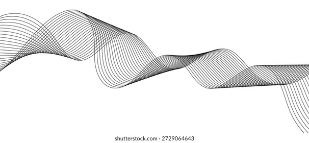 abstrato criativo preto misturar fundo de linha de onda.