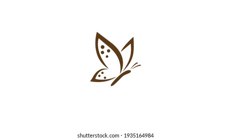 Abstract Creative Black Butterfly Logo Symbol Vector Design Illustration