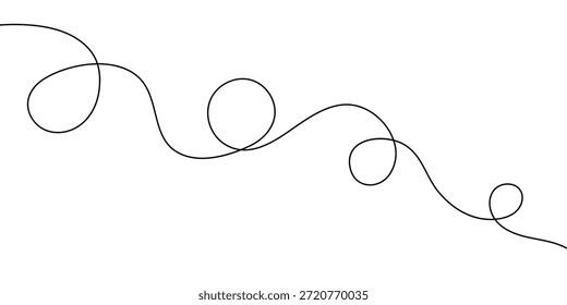 Diseño de fondo de línea rizada negra creativa abstracta.