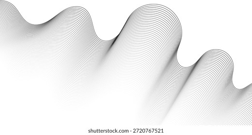 Diseño blanco negro creativo abstracto de la línea de la onda de la mezcla para el Anuncio, cartel, fondo.