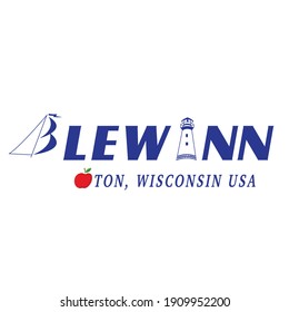 abstract creative blewinn logo design  template
