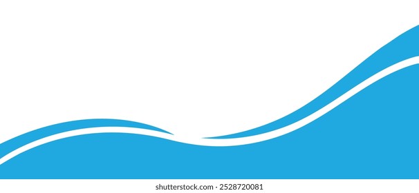 abstract creative blue background with wavy shape suitable for banner poster.