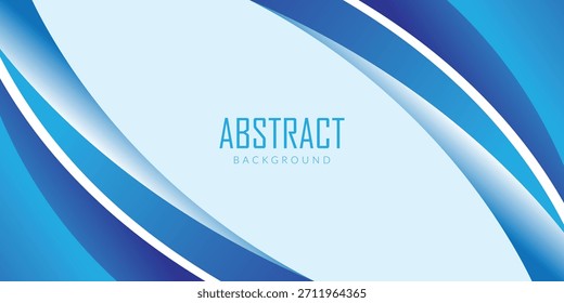 Vector de diseño de fondo de línea de curva azul creativo abstracto.