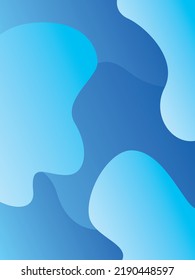 Abstract creative blue ripple color block material vector background