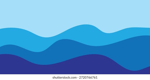 abstrato criativo azul mar onda linha de fundo design.