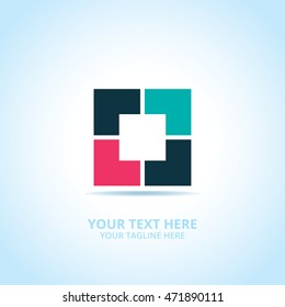 Abstract Creative Box logo, design concept, emblem, icon, logotype element for template.