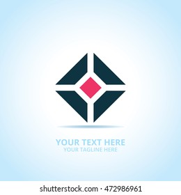 Abstract Creative Box logo, design concept, emblem, icon, flat logotype element for template.