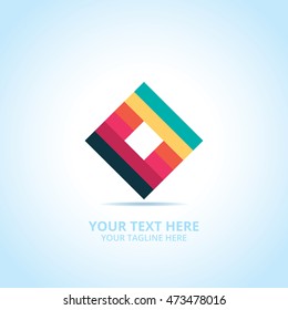 Abstract Creative Box logo, design concept, emblem, icon, flat logotype element for template.