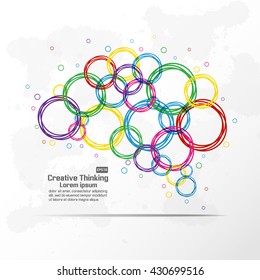 Abstract creative brain graphic