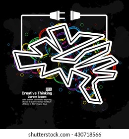 Abstract creative brain graphic