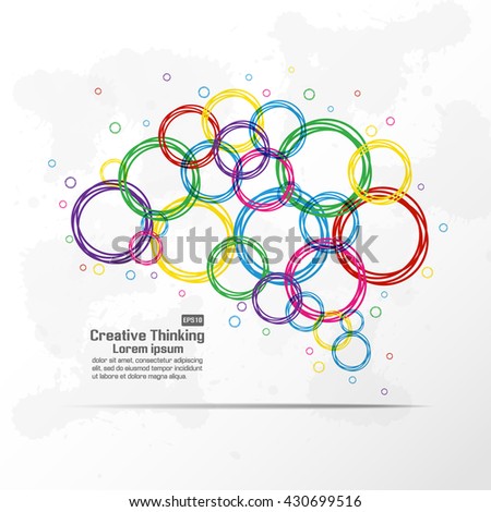 Abstract creative brain graphic