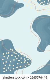 Abstract creative brush layout in trendy cold colours for cover or poster