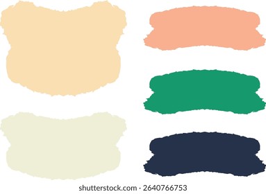 abstract creative brush strokes background set