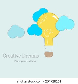 Abstract creative bulb sketch art.