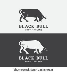  Abstract Creative bull horns logo template