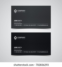 Abstract creative Business card design layout template with geometric pattern. Modern Backgrounds. Vector illustration.