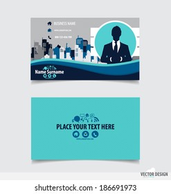 Abstract creative business card template, vector illustration.