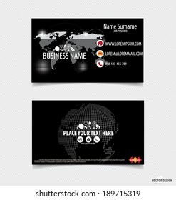 Abstrakte Vorlage für kreative Visitenkarten, Vektorgrafik.