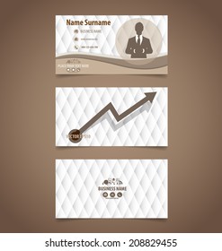 Abstract creative business card template, vector illustration.