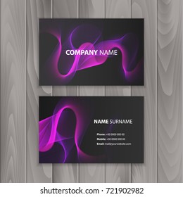 Abstract creative business cards on dark background. Vector eps 10