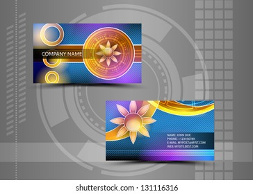 Abstract creative business cards (set template)