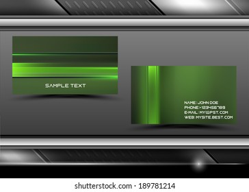 Abstract creative business cards (set template) 